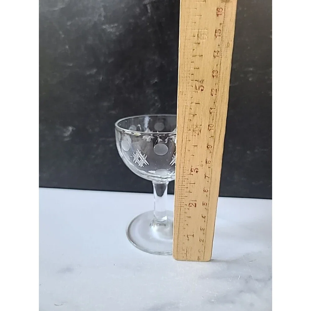 Vintage Etched Cordial Glass